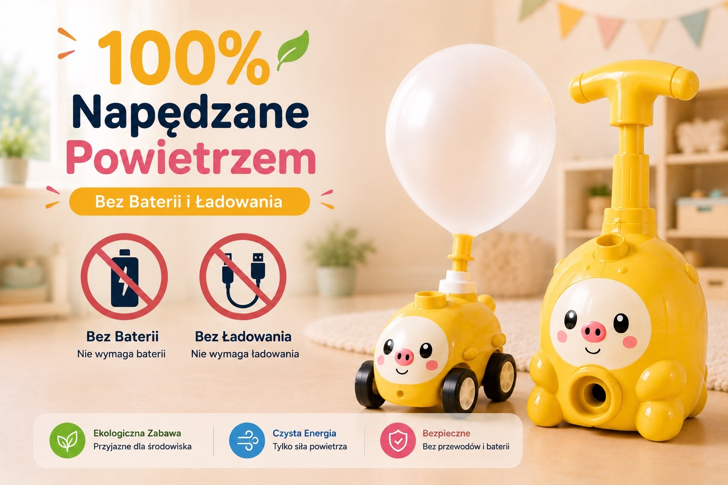 ZabawaBezBaterii™ – Latający Kosmonauta i Wyścigowe Autko