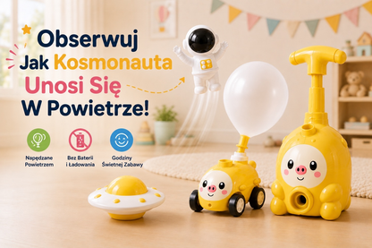 ZabawaBezBaterii™ – Latający Kosmonauta i Wyścigowe Autko