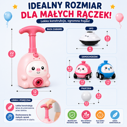 Magiczna Lewitująca Zabawka™ – Latająca Piłeczka i Wyścigowe Autka
