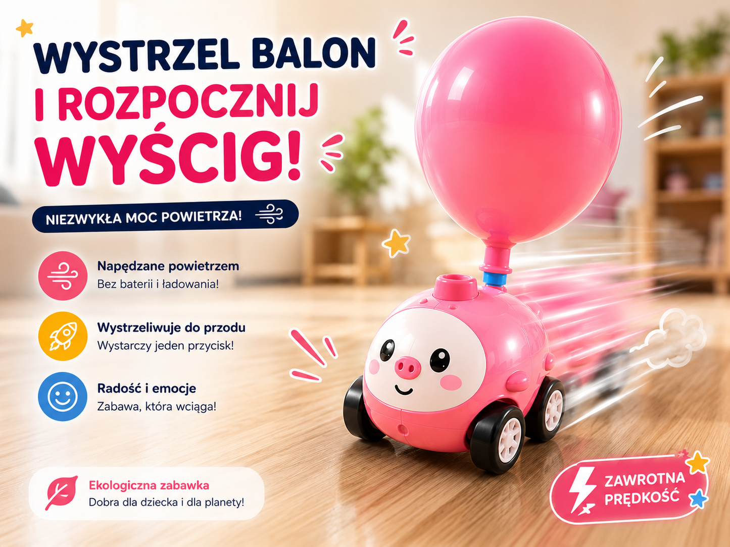 ZabawaBezBaterii™ – Latający Kosmonauta i Wyścigowe Autko